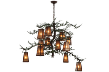 Meyda White 141512 - 54&#34;W Pine Branch Valley View 12 LT Chandelier