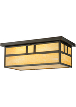Meyda White 141527 - 22&#34;L Hyde Park Double Bar Mission Oblong Flushmount