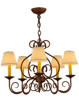 Meyda White 142077 - 26&#34; Wide Jenna 5 Light Chandelier