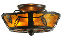 Meyda White 142266 - 10&#34;W Whispering Pines Flushmount
