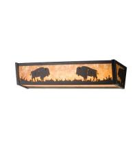 Meyda White 14232 - 24" Wide Buffalo Vanity Light