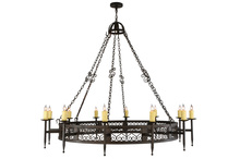 Meyda White 142552 - 72"W Toscano 12 LT Chandelier