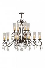 Meyda White 142887 - 48&#34;W Zola 12 LT Two Tier Chandelier