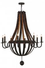 Meyda White 143730 - 45&#34;W Barrel Stave Madera 8 LT Chandelier