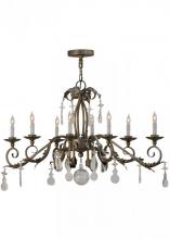 Meyda White 143961 - 44&#34; Long Windsor 8 Light Oblong Chandelier