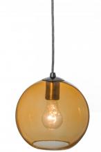 Meyda White 144333 - 8&#34;W Bola Amber Mini Pendant