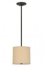 Meyda White 144909 - 12&#34;W Cilindro Beige Textrene Pendant