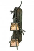 Meyda White 145191 - 10&#34;W Pine Branch Winter Pine 2 LT Vertical Wall Sconce