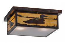 Meyda White 145224 - 14&#34;Sq Hyde Park Loon Flushmount