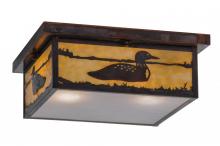 Meyda White 145226 - 16&#34;Sq Hyde Park Loon Flushmount