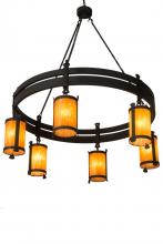 Meyda White 145571 - 54&#34; Wide Beartooth 6 Light Chandelier