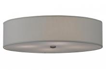 Meyda White 145895 - 24&#34; Wide Cilindro Off White Textrene Flushmount