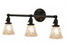 Meyda White 146608 - 25&#34; Wide Revival Gas & Electric 3 Light Vanity Light