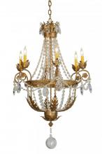 Meyda White 146785 - 26&#34;W Antonia 6 LT Chandelier