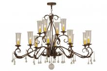 Meyda White 146948 - 62" Long Windsor 14 Light Oblong Chandelier