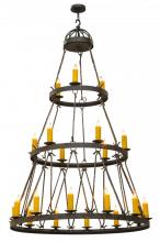 Meyda White 147244 - 54&#34;W Lakeshore 21 LT Three Tier Chandelier