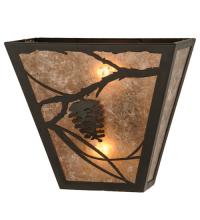 Meyda White 147248 - 13&#34;W Whispering Pines Wall Sconce