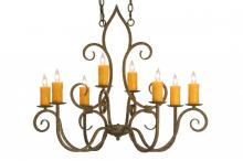 Meyda White 149185 - 36&#34;L Clifton 8 LT Oblong Chandelier