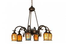 Meyda White 149190 - 28&#34;W Favrile 6 LT Chandelier