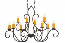 Meyda White 149375 - 48&#34;L Clifton 10 LT Oblong Chandelier