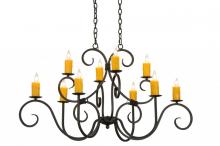 Meyda White 149426 - 48"L Clifton 10 LT Oblong Chandelier