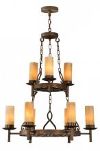 Meyda White 149564 - 31" Wide Newcastle 9 LT Two Tier Chandelier