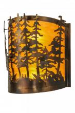 Meyda White 150243 - 12&#34;W Tall Pines Wall Sconce