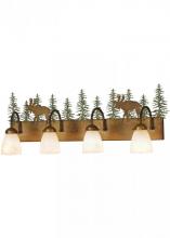 Meyda White 150316 - 35"W Wandering Moose 4 LT Vanity Light