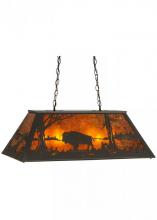 Meyda White 150711 - 33&#34;L Buffalo at Lake Oblong Pendant