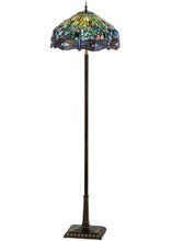 Meyda White 151154 - 67"H Tiffany Hanginghead Dragonfly Floor Lamp