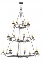 Meyda White 151278 - 60&#34;W Estrella 24 LT Three Tier Chandelier