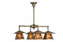 Meyda White 151753 - 30&#34;W Stillwater &#34;T&#34; Mission 4 LT Chandelier