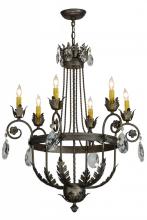 Meyda White 152252 - 26&#34;W Antonia 6 LT Chandelier