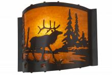 Meyda White 152608 - 12&#34;W Elk at Lake Wall Sconce