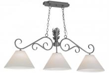 Meyda White 152825 - 48&#34; Long Bristol 3 Light Island Pendant