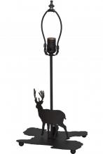 Meyda White 153096 - 14&#34;H Lone Deer Double Lit Table Base