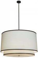 Meyda White 153491 - 48&#34;W Cilindro White 2 Tier Textrene Pendant