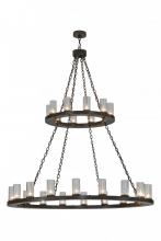 Meyda White 153513 - 60&#34; Wide Loxley 28 Light Two Tier Chandelier