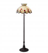 Meyda White 153948 - 62&#34; High Roseborder Floor Lamp