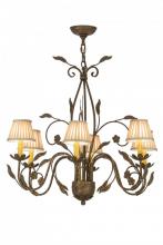 Meyda White 154148 - 30&#34;W Bordeaux 6 LT Chandelier