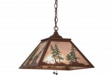 Meyda White 154496 - 16&#34; Square Tall Pines Pendant