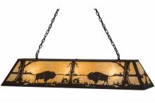 Meyda White 155766 - 60&#34; Long Buffalo at Lake Oblong Pendant