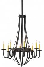 Meyda White 155819 - 38&#34; Wide Barrel Stave Metallo 8 Light Chandelier