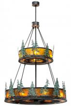 Meyda White 156087 - 55&#34; Wide Tall Pines Two Tier Chandel-Air