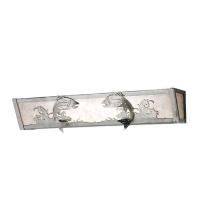 Meyda White 15679 - 24&#34;W Leaping Trout Vanity Light