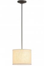 Meyda White 156829 - 14&#34;W Cilindro Beige Textrene Pendant