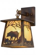 Meyda White 157330 - 7&#34;W Bear at Dawn Hanging Wall Sconce