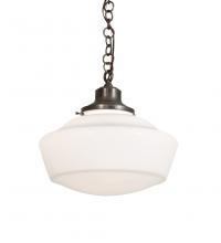 Meyda White 158020 - 16&#34; Wide Revival Schoolhouse Pendant