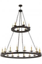 Meyda White 158584 - 61&#34; Wide Loxley 24 Light Two Tier Chandelier