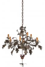 Meyda White 158684 - 28&#34;W Greenbriar Oak 9 Arm Chandelier Hardware